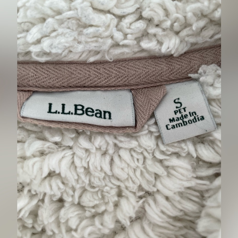 L.L. Bean Size Small 1912 Fleece Lined Cardigan In Oatmeal Heather - Picture 5 of 17